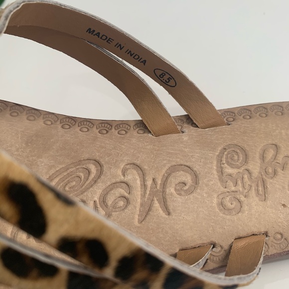 Zooche Leopard Print Pony Fur Slide Sandals 8.5 - Picture 3 of 8